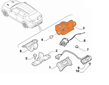 Zamek klapy bagażnika Alfa Romeo Stelvio NOWY