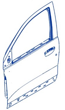 Двері Dacia Dokker, Lodgy ліва передня 801019339r