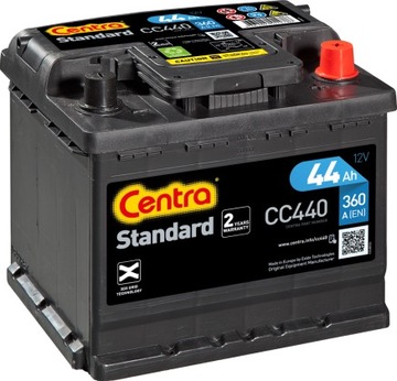 Akumulator Centra Standard 12V 44Ah 360A CC440