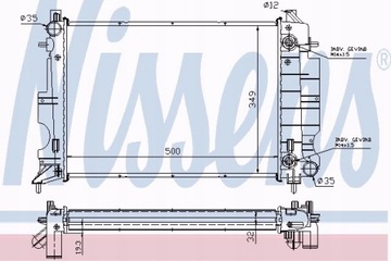 NISSENS CHŁODNICA SILNIKA SAAB 900 93- 2.0 I 16V