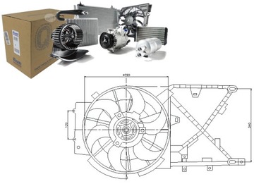 NISSENS ВЕНТИЛЯТОР РАДИАТОРА OPEL VECTRA B 1.7 D / 2.