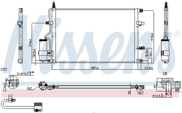 Радіатор кондиціонера VOLVO, C70, S60 70 80, XC70