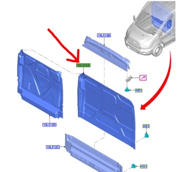 PRZEGRODA PRZEDIAŁ ŁADUNKOWY FORD TRANSIT 14- 19-