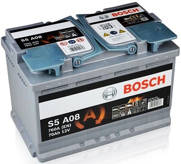 Акумулятор BOSCH S5 AGM 70AH 760A S5A08 START STOP