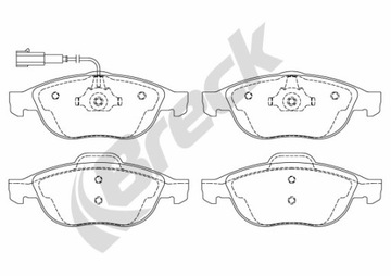 Гальмівні колодки фронт BRECK ALFA 147 1.6 T. SPARK ECO