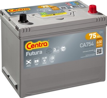 CENTRA AKUMULATOR 75AH/630A 12V +P FUTURA CA754