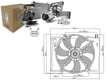 Вентилятор радиатора (с корпусом) MERCEDES C (W202)