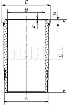 Tuleja cylindra Mahle 037 LW 00107 001