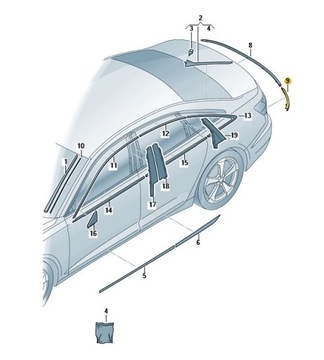 Декоративна накладка заднього ліхтаря П AUDI A6 C8