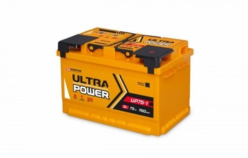 Аккумулятор Ultra Power 12V 75ah 760a P+ Украина