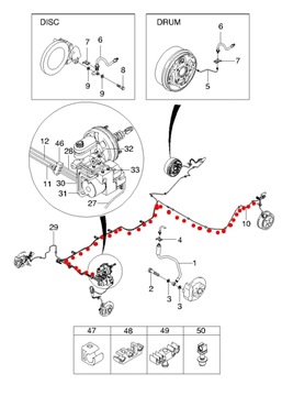 Гальмівний шланг Nubira 007-96247216 задній лівий ABS