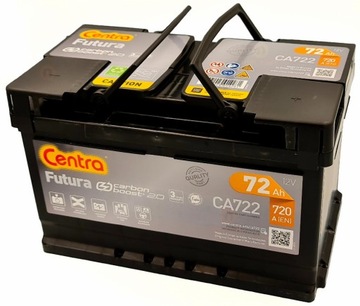 AKUMULATOR CENTRA FUTURA 72AH 720A NOWY MODEL