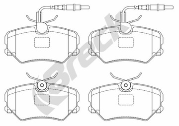 ТОРМОЗНЫЕ КОЛОДКИ ПЕРЕДНИЕ BRECK PEUGEOT 405 II 1.9 TD