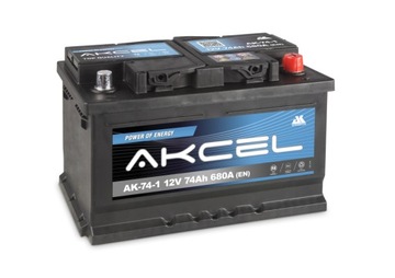 АККУМУЛЯТОР AKCEL 74AH, 680 A, P+