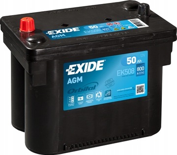 Akumulator EXIDE AGM 50Ah 800A L+ EK508