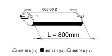 Ernst 600002 середній глушник