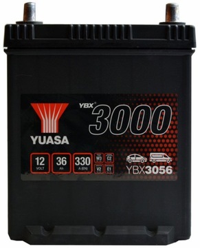 Yuasa YBX 3056 36AH 330A ATOS i10