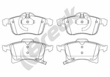 ГАЛЬМІВНІ КОЛОДКИ ПЕРЕДНІ BRECK OPEL MERIVA A 1.4 LPG