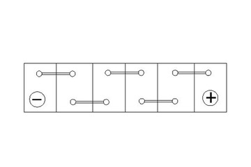 Батарея 12V 95ah 800A L-353X175X190 S4