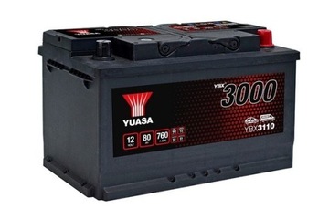 Akumulator YUASA YBX3110 12V 80Ah 760A P+