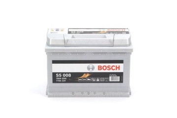 Аккумулятор BOSCH S5 77ah. 780А. Л - 278X175X190