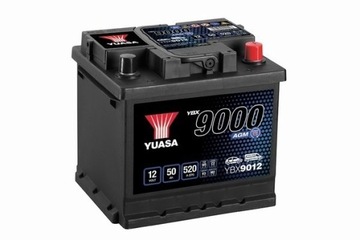 Акумулятор Yuasa 50Ah AGM 520A START-STOP YBX9012