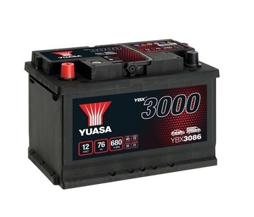 Akumulator YUASA 12V 76Ah/680A YBX3000 SMF 278x175