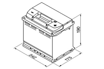 Аккумулятор 12V 60Ah/540A L-242x175x190 S4