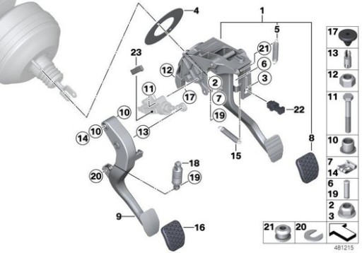 Накладка педалі BMW E81 E32 E34 E38 E39 E46 E36 - 7