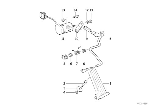 Педаль газу BMW E36 E46 316 318 320 323 325 328 330 - 6