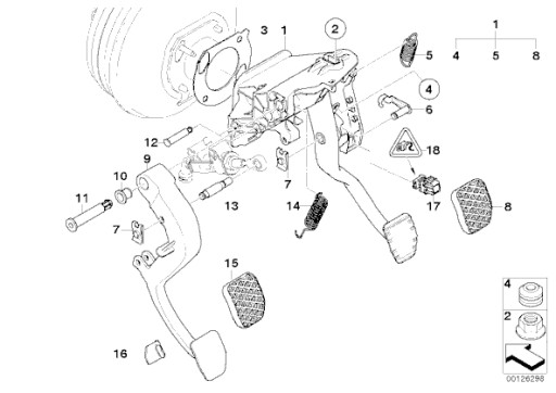 Накладка педалі BMW E81 E32 E34 E38 E39 E46 E36 - 6