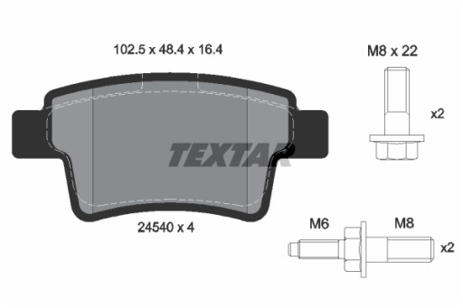 Диски колодки TEXTAR задній CITROEN C4 PICASSO - 3