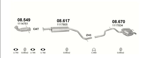 Гнучка сполучна труба FORD MONDEO MK3 1.8 2.0 - 6