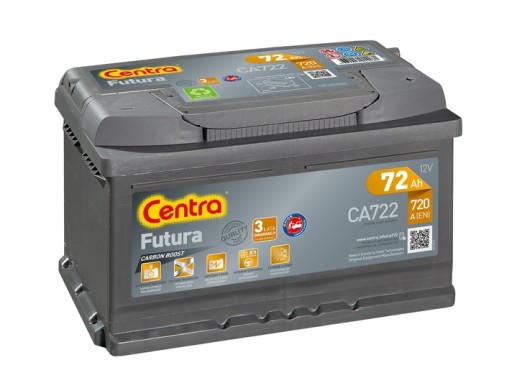 Akumulator Centra FUTURA CA722 12V 72Ah 720A - 1