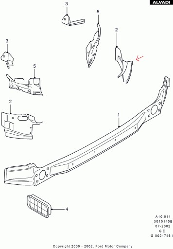 ЗАДНІЙ РЕМІНЬ ОКУЛЯР FORD MONDEO MK3 III ORIG - 4