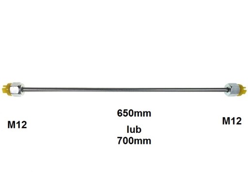 Дизельний інжекційний шланг M12xM12x650 або 700 мм COH - 1