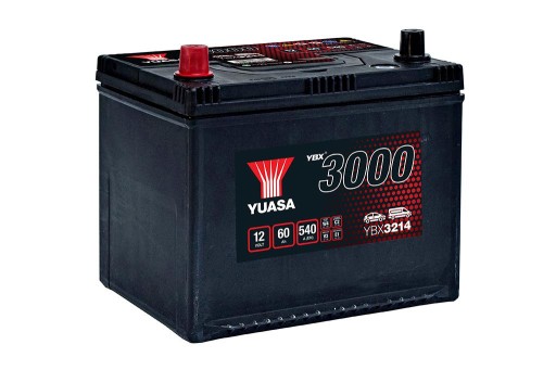 Akumulator YUASA YBX3214 12V 60Ah 540A L+ - 1