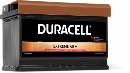 Акумулятор Duracell Extreme DE70 AGM 12V 70AH 760a - 1