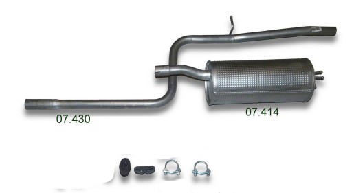 Глушник Середня труба Fiat Doblo 1.9 D - 1