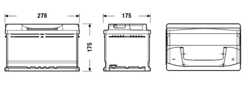 Акумулятор 72ah / 680a P + / E43-Varta BLUE DYNAMIC - 13