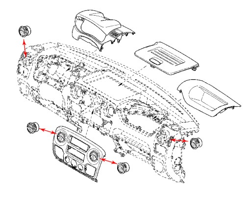 Решітка вентиляційного отвору для Renault Master 3 III - 7