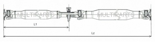 Приводний вал NISSAN X-TRAIL T31 2007-HQ довжина 199 см - 2