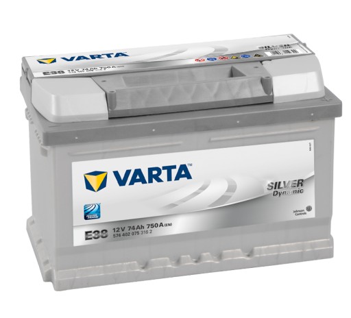 Акумулятор Varta Silver E38 12V 74Ah 750a - 1