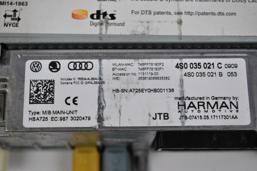 Зчитувач навігації MMI SIM Audi R8 4s0035021c - 3