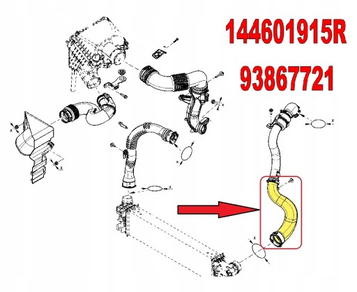 Шланг труба турбо інтеркулера RENAULT хіт 1.6 dCi - 8