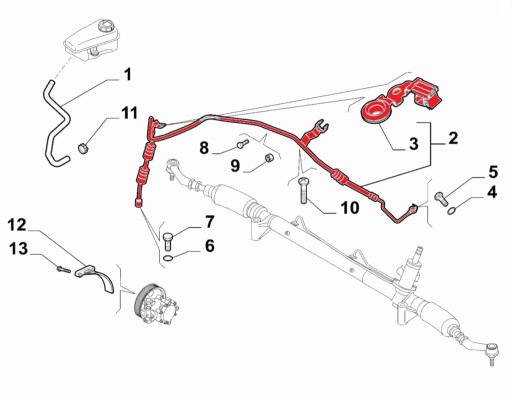 ALFA ROMEO 159 КАБЕЛЬ ПІДСИЛЮВАЧА ОРИГІНАЛ 953 - 5