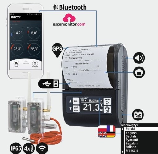 РЕЄСТРАТОР ТЕМПЕРАТУРИ ТЕРМОГРАФ ESCO DR203+ - 6