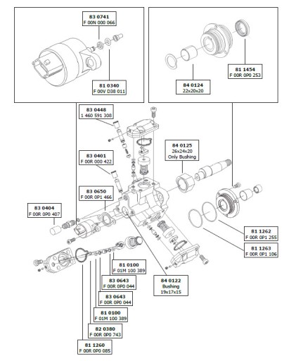 комплект для ремонту паливного насоса CR Bosch CP1 - 3