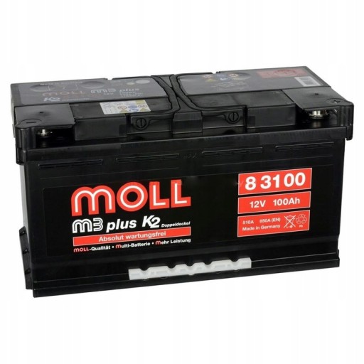 Moll M3 plus Double 100AH 850A P+ Krk dowóz montaż - 1