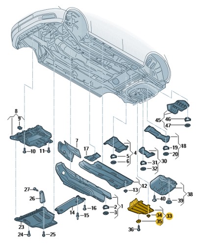 задня кришка шасі VW Golf VII Variant p - 3